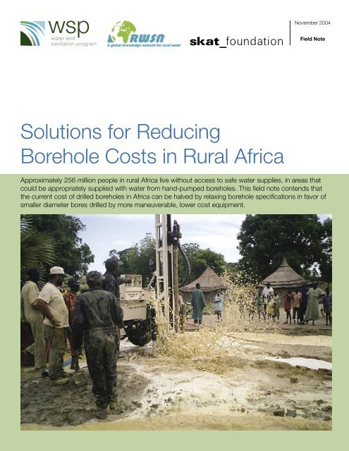 Solutions for Reducing Borehole Costs in Rural Africa - International ...