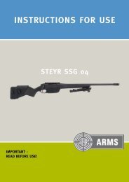 INSTRUCTIONS FOR USE - Steyr Mannlicher