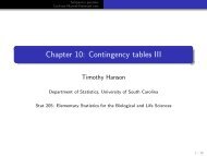 Chapter 10: Contingency tables III - Department of Statistics