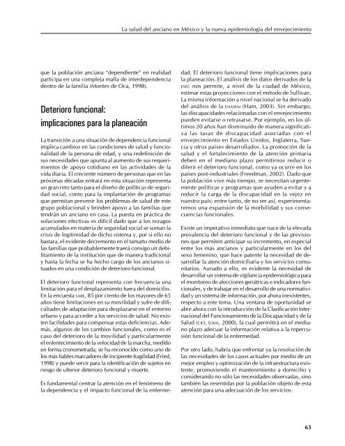 La salud del anciano en MÃ©xico y la nueva epidemiologÃ­a del ...