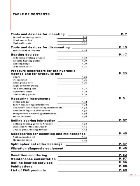 fag mounting and maintenance equipment and services for rolling ...