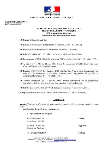 VU le code de l'Urbanisme et notamment ses articles L. 1 - Acnusa