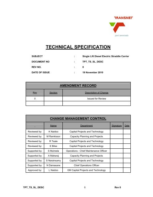 Annexure_1 Technical Specs - Transnet