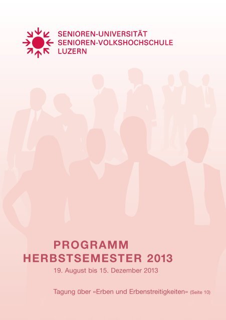 programm herbstsemester 2013 - Senioren-Universität Luzern