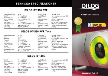 Produktblad digital boxar - Dilog