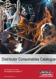 Distributor Consumables Catalogue - Lincoln Electric