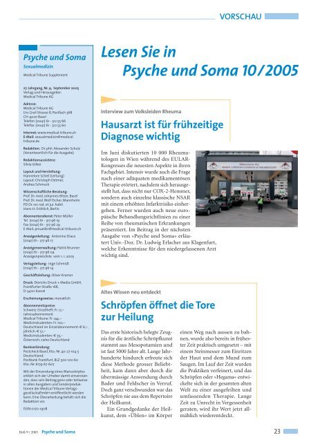 Psyche und Soma 9 - Medical Tribune