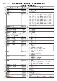 成人預防保健「健康加值」方案服務檢查結果資料電子檔申報格式