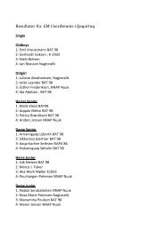 Resultater fra GM i bordtennis i Qaqortoq - Sermitsiaq