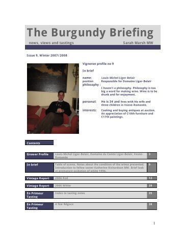 DOMAINE JEAN-CLAUDE BESSIN * - Burgundy Briefing