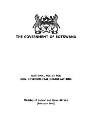 National Policy for Non-Governmental Organisations - The ...