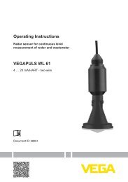 VEGAPULS WL 61 - 4 â¦ 20 mA/HART - two-wire