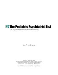 The Pediatric Psychiatrist List - James J. De Santis, Ph.D.