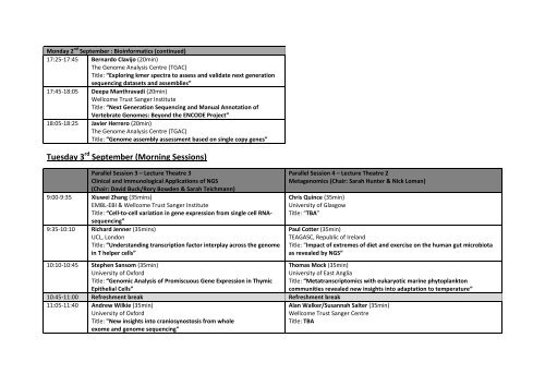 Wednesday 4 September 2013 Monday 2 S - University of Nottingham