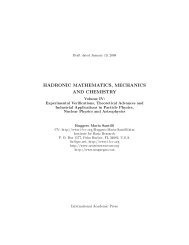 hadronic mathematics, mechanics and chemistry - Advanced ...