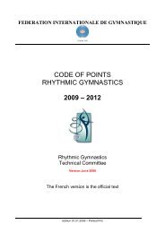 CODE OF POINTS RHYTHMIC GYMNASTICS 2009 Ã¢Â€Â“ 2012