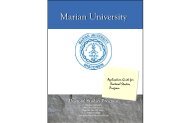 Marian University's Doctor of Philosophy degree - Appleton Area ...