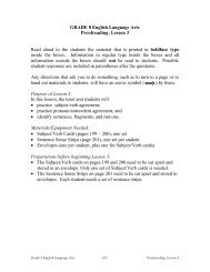 GRADE 8 English Language Arts Proofreading: Lesson 3 Read ...