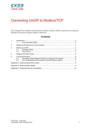 Connecting UniOP to Modbus/TCP