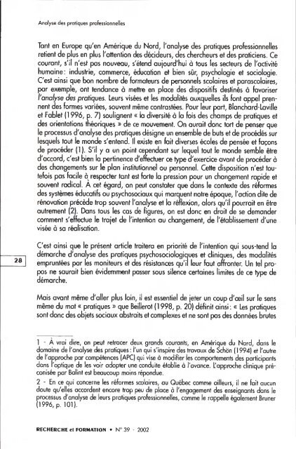 R&F Analyse des pratiques Approches psychosociologique et ...