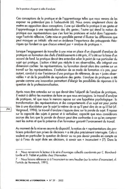 R&F Analyse des pratiques Approches psychosociologique et ...