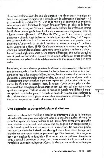 R&F Analyse des pratiques Approches psychosociologique et ...