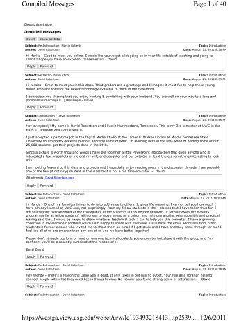 Page 1 of 40 Compiled Messages 12/6/2011 https://westga.view.usg ...