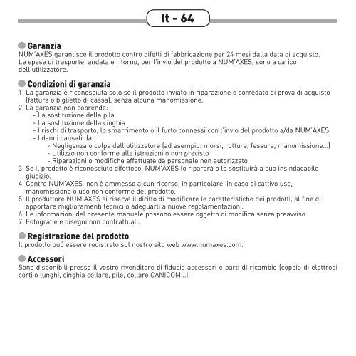 Guide d'utilisation Fr - 3 User's guide Gb - 16 Manual de ... - Num'Axes