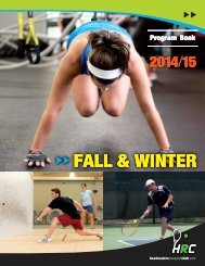 Fall & Winter 2013/14 Program Book - Headwaters Racquet Club