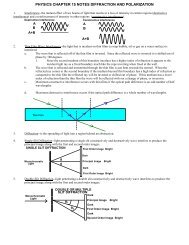 PHYSICS CHAPTER 15 NOTES DIFFRACTION AND ...