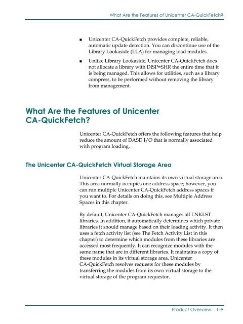 Unicenter CA-QuickFetch Getting Started