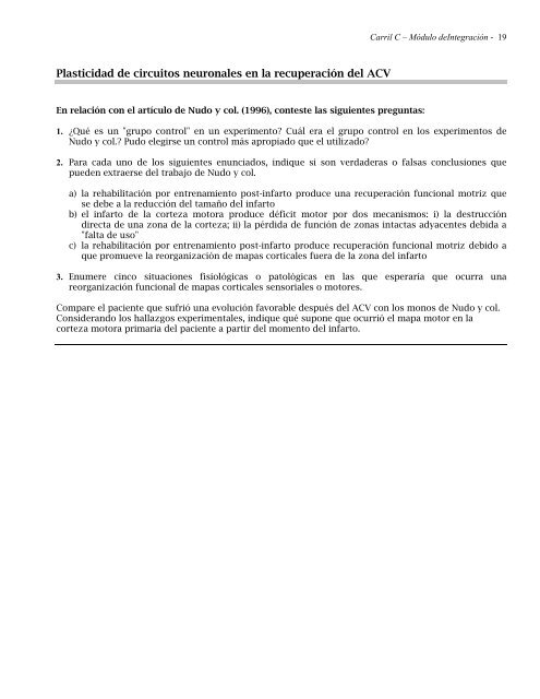 minimodulo sistema nervioso: accidente cerebrovascular - FMV