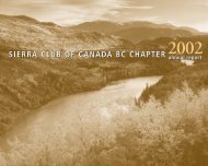 Annual Report 2002 - Sierra Club BC
