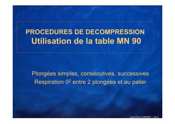 Utilisation des tables MN90 - Jacquet Stephan