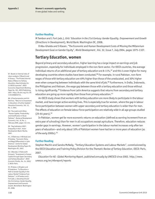 Women's Economic Opportunity Index - Economist Intelligence Unit