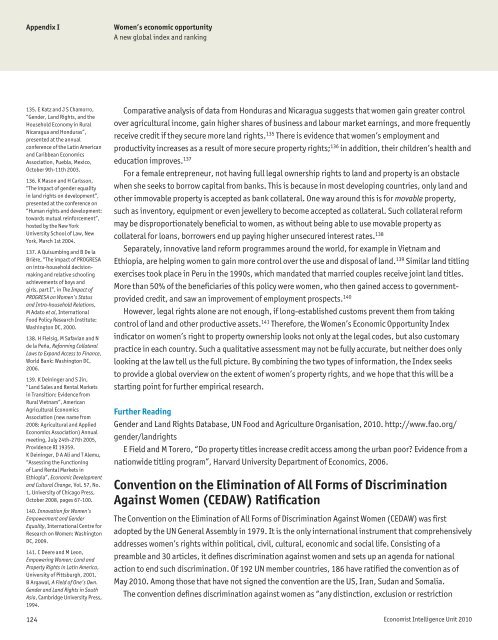 Women's Economic Opportunity Index - Economist Intelligence Unit