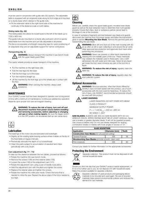 Instruction Manual (English) - Service - Dewalt.no