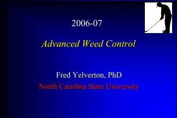 Advanced Weed Control - TurfFiles - North Carolina State University