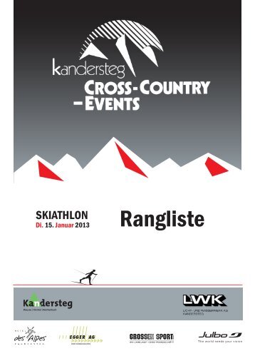 Rangliste - Cross Country Events Kandersteg