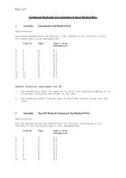 Technical Particular For Galvanized Steel Barbed Wire - csidc ...