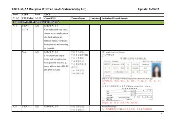 EBCL A1-A2 RW descriptors - Demo V1