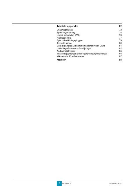 Elektroniska skydd Micrologic 5.0 P, 6.0 P, 7.0 P - Schneider Electric