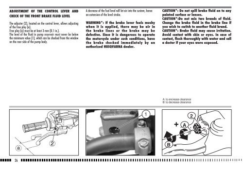 Owner's Manual 2011 CR/WR/XC 125/150 - Husqvarna