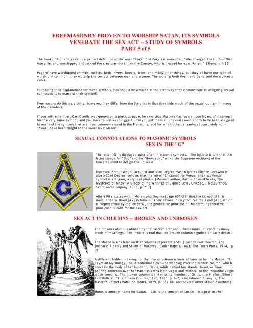 Freemasonry - The Worship Of Lucifer - The Masonic Trowel