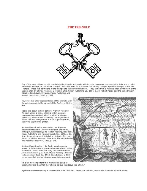 Freemasonry - The Worship Of Lucifer - The Masonic Trowel