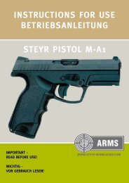 instructions for use betriebsanleitung steyr pistol ... - Steyr Mannlicher