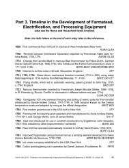 Part 3. Timeline in the Development of Farmstead, Electrification ...