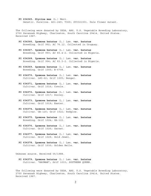 Plant Inventory No. 213 - The Germplasm Resources Information ...