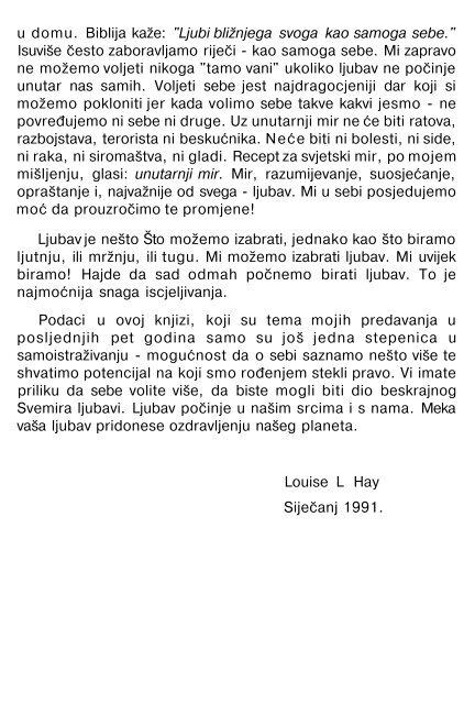 Louise Hay - MoÄ ozdravljenja je u nama - znakovi vremena