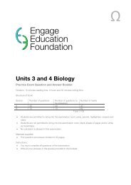 Units 3 and 4 Biology - Practice Exam - Engage Education Foundation